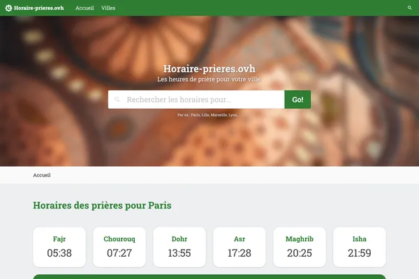 Horaire-prieres.ovh